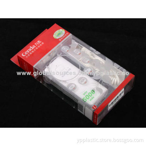Power Bank Packaging Box with Blister Inner Tray, 100% Recyclable Material, Customized Welcomed